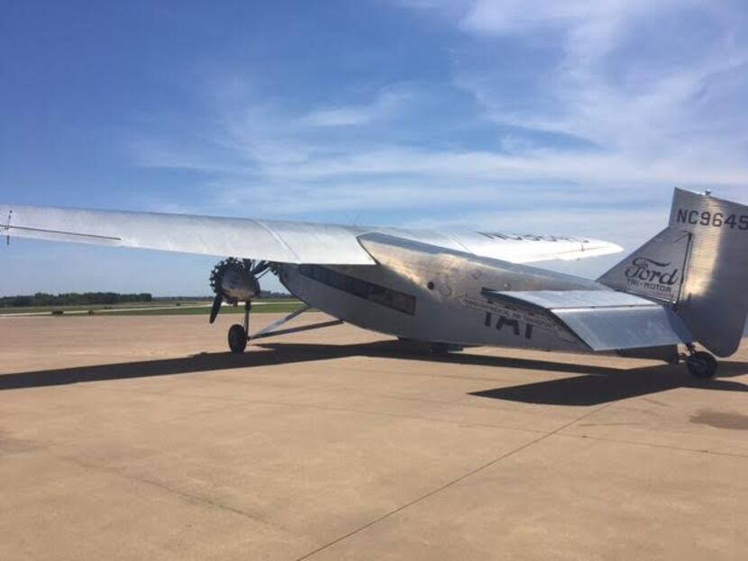 A 1928 Ford Tri-Motor, or "Tin Goose," visited Dallas' Executive Airport for the Memorial...
