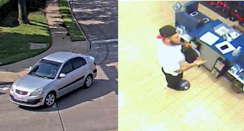 Mesquite police released images of a man and vehicle they say were involved in Thursday's...