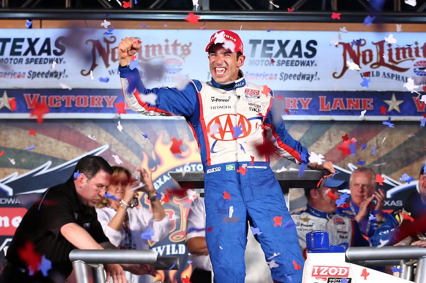 FORT WORTH, TX - JUNE 08:  Helio Castroneves of Brazil, driver of the #3 AAA Insurance Team...