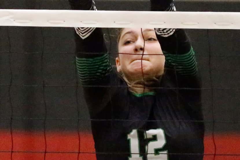 Southlake Carroll's Annabelle Smith ranks among the area leaders in kills and blocks....