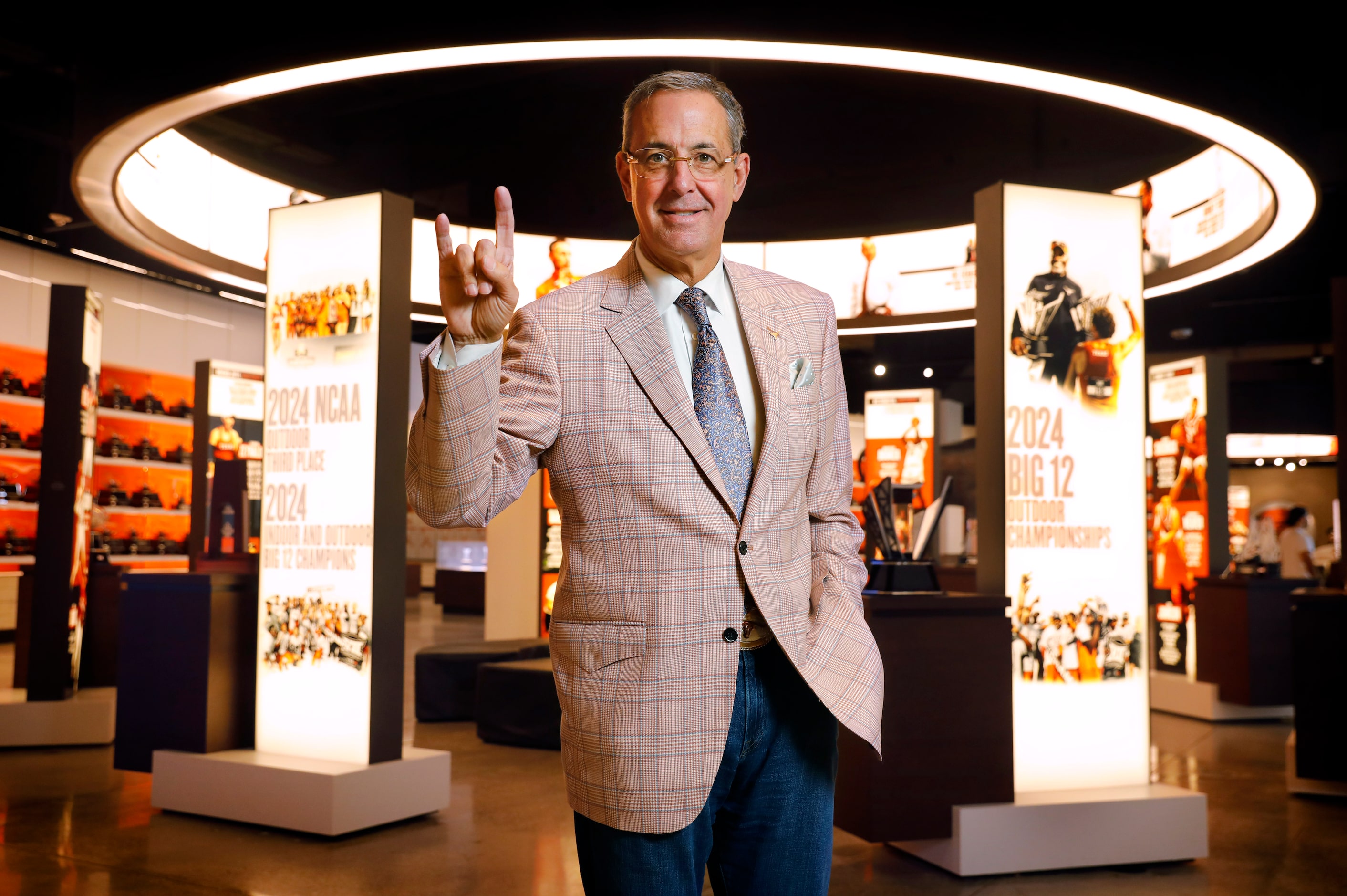 University of Texas Athletic Director Chris Del Conte is photographed in the Texas Athletics...