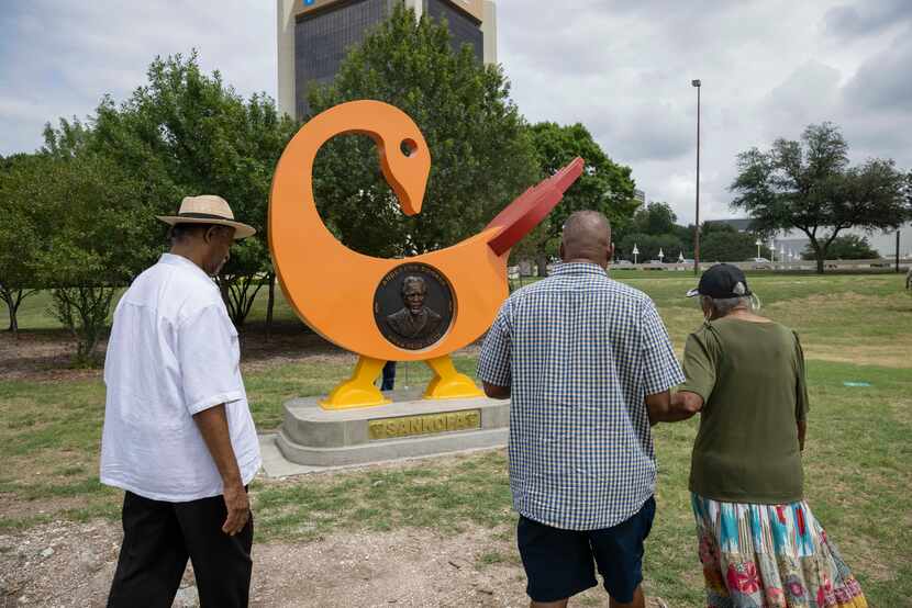 George Keaton Jr. (left), director of Remembering Black Dallas, with Nepha Bonner Love, the...