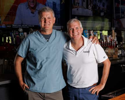 Brothers Dr. Ric Bonnell (left) and chef Jon Bonnell co-own Jon’s Grille in Fort Worth. The...
