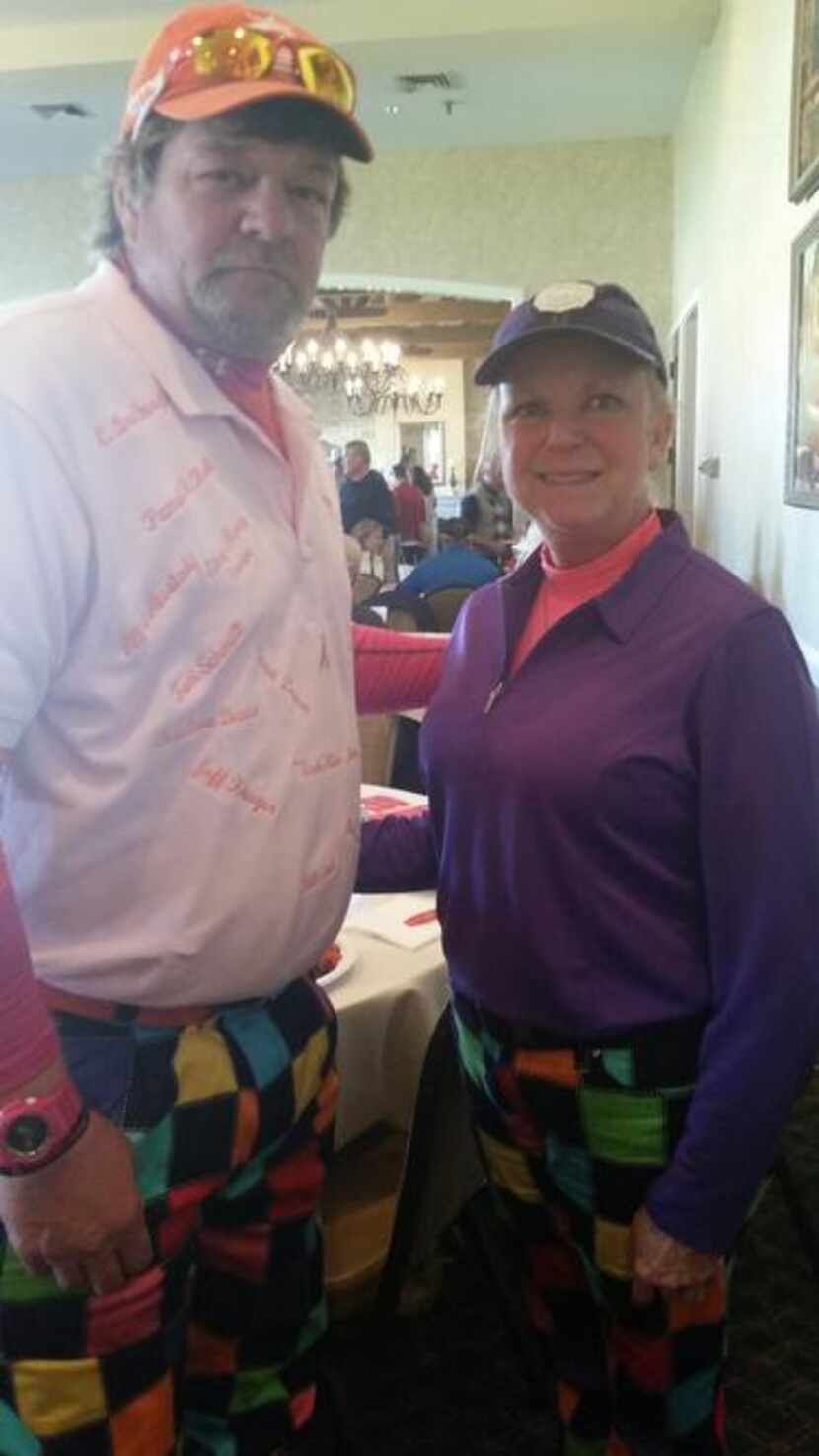 Keith and Janet Boeckstiegel dress to honor friends and family touched by cancer at the 15th...