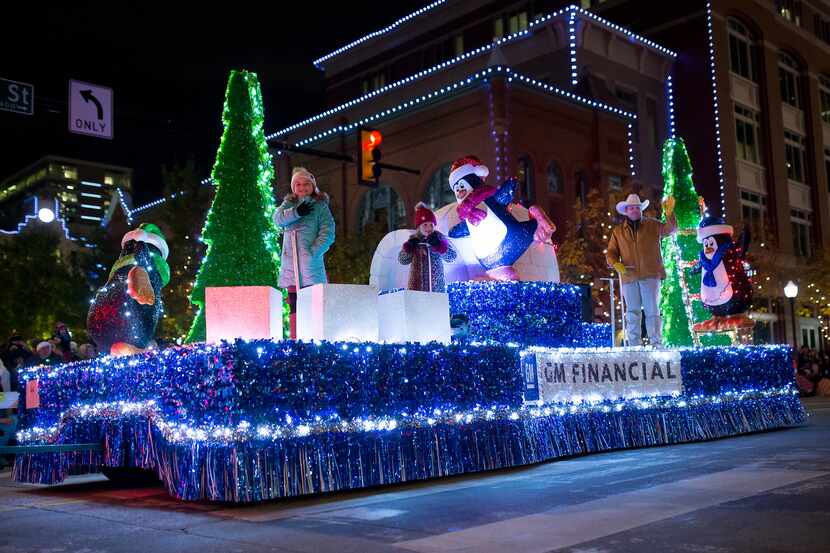 Downtown Fort Worth will sparkle with a half-million lights during GM Financial Parade of...