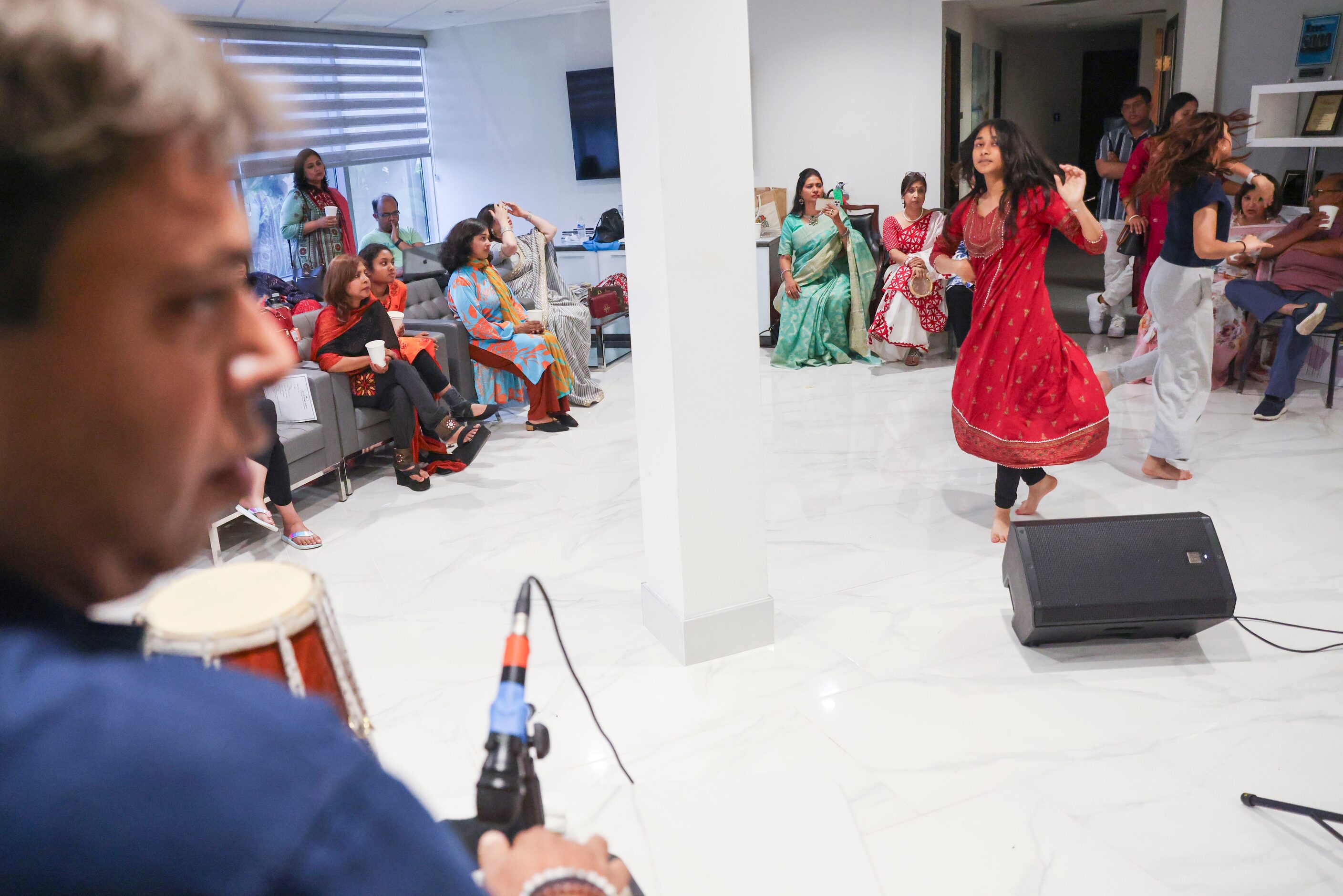 Bangladesh Association Of North Texas members rehearse their performance ahead of Boishakhi...