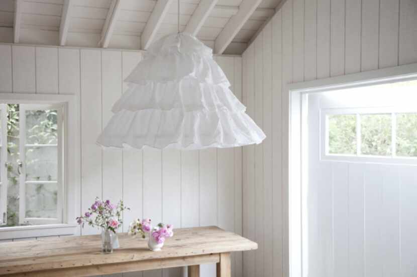 Linen petticoat lampshade
