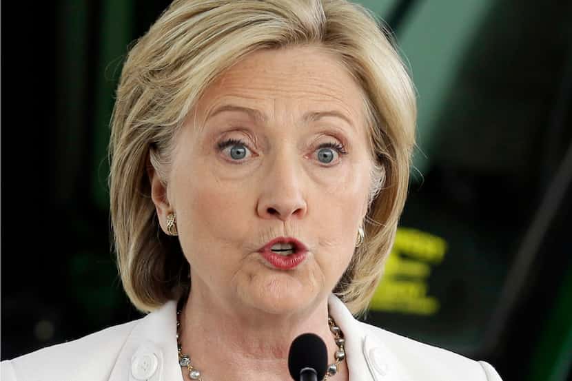 FILE - In this Aug. 26, 2015 file photo, Democratic presidential candidate Hillary Rodham...