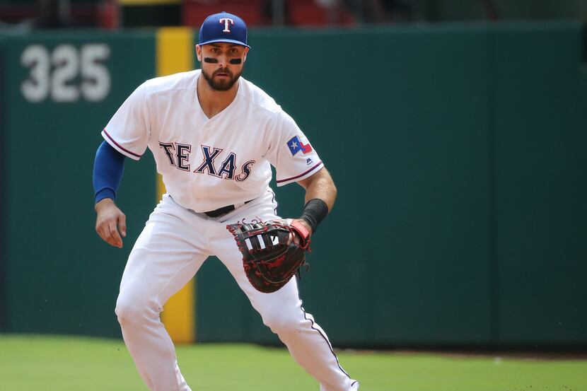 Texas Rangers first baseman Joey Gallo (13) is pictured during the Houston Astros vs. the...