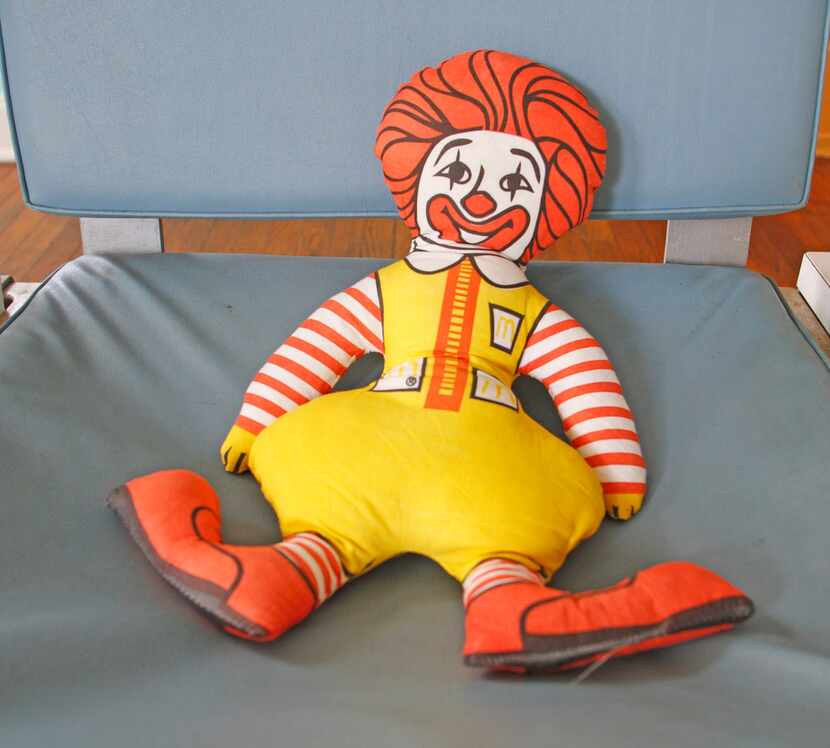 A stuffed Ronald McDonald character in The McFly.  
