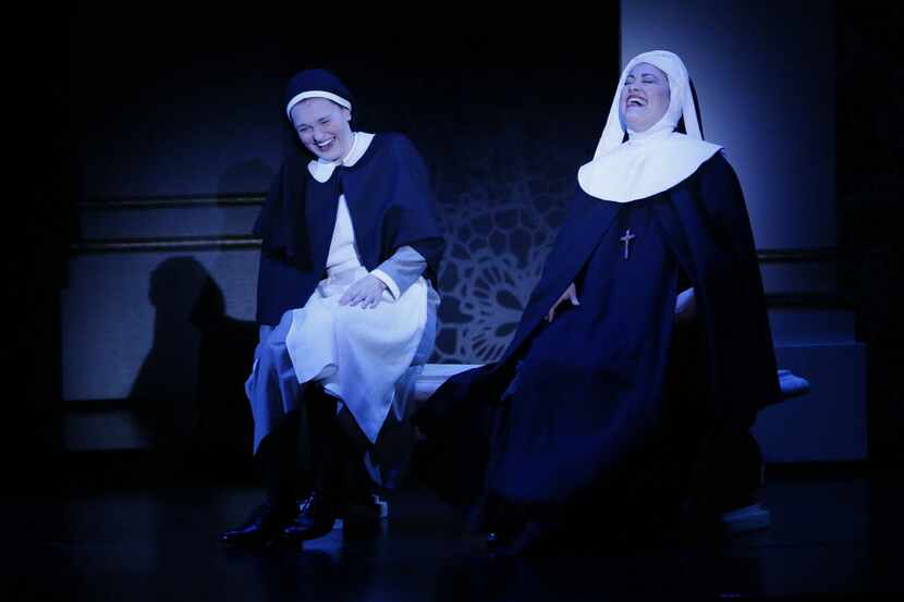  Maria Rainer (left), played by Kerstin Anderson, and The Mother Abbess, played by Ashley...