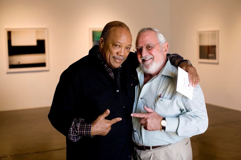 Quincy Jones and Dr. Bob at the Barry Whistler Gallery in early October 2008, when Jones was...