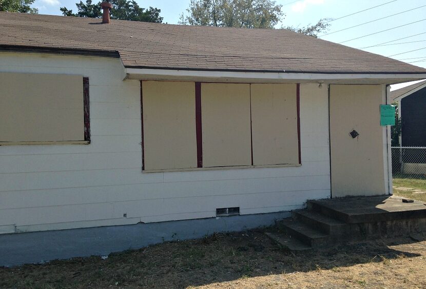 The house on Kiest Boulevard as it looked Wednesday afternoon, after it had been repainted...