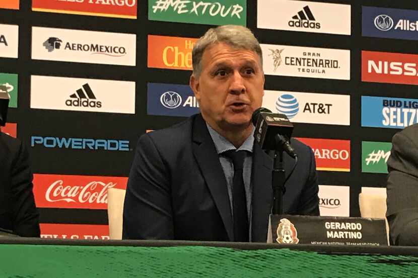 El entrenador de la selección mexicana, Gerardo Martino, en la conferencia de prensa del 20...