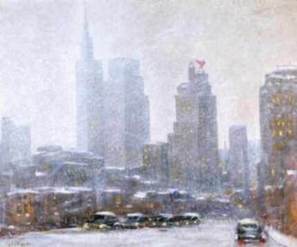  "Dallas in Winter" is one of two of the painter's pieces in the Dallas Museum of Art's...