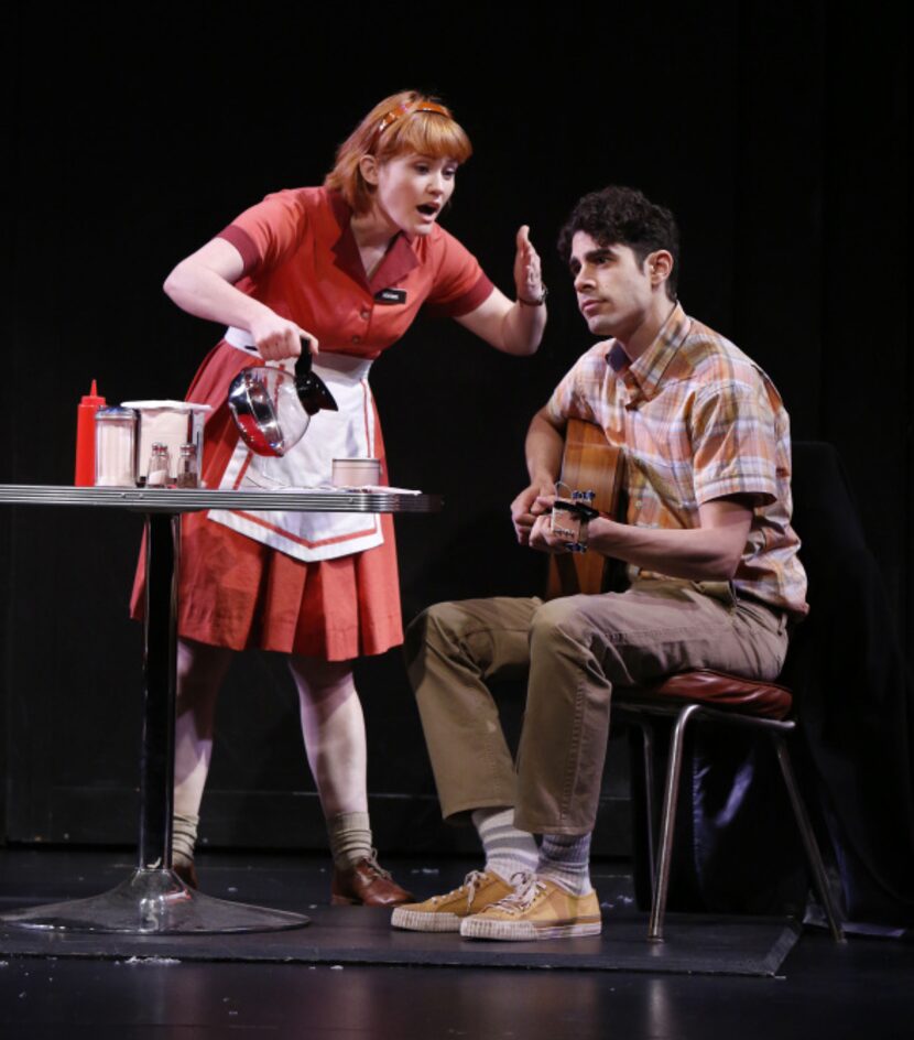 Kristin Stokes, as Miriam,  and Damon Daunno, as Harold McClam at a dress rehearsal for the...