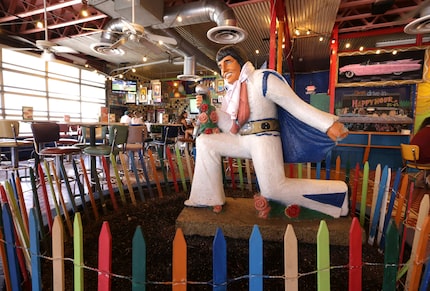 The concrete Elvis at Chuy's is an iconic part of the Dallas restaurant. Elvis will move to...