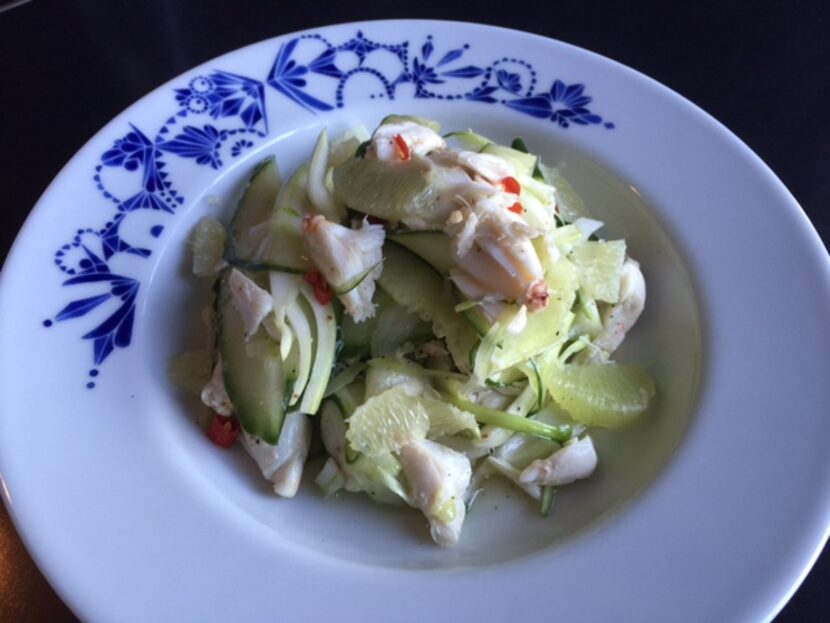 Chef Peja Krstic's blue crab salad at Mot Hai Ba