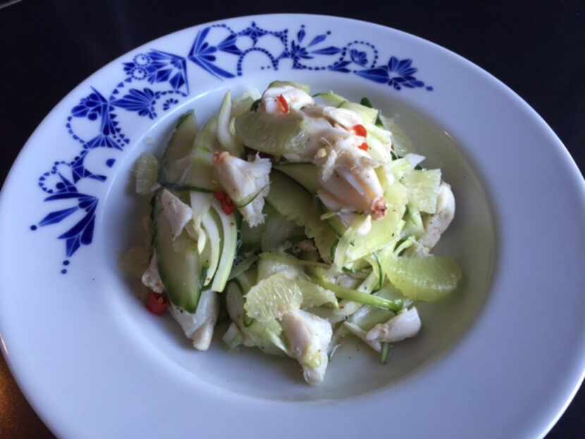 Chef Peja Krstic's blue crab salad at Mot Hai Ba