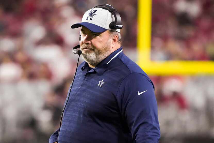 Dallas Cowboys head coach Mike McCarthy watches from the sidelines during the first quarter...