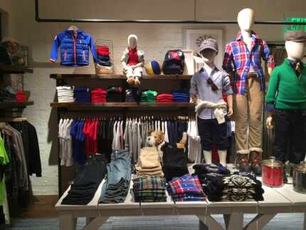 The boys section at the Ralph Lauren store at NorthPark Center.