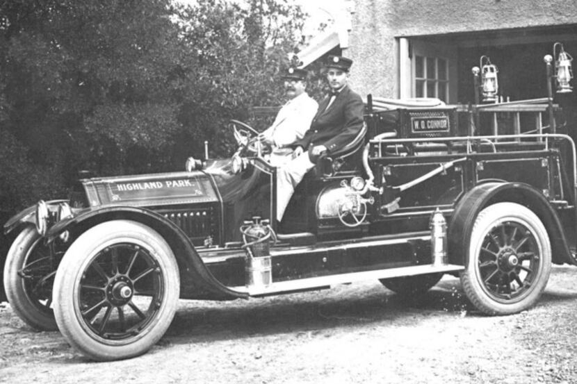 Fire Chief Ed McGoldrick took the wheel of Highland Park's first firetruck in 1914. The Fire...