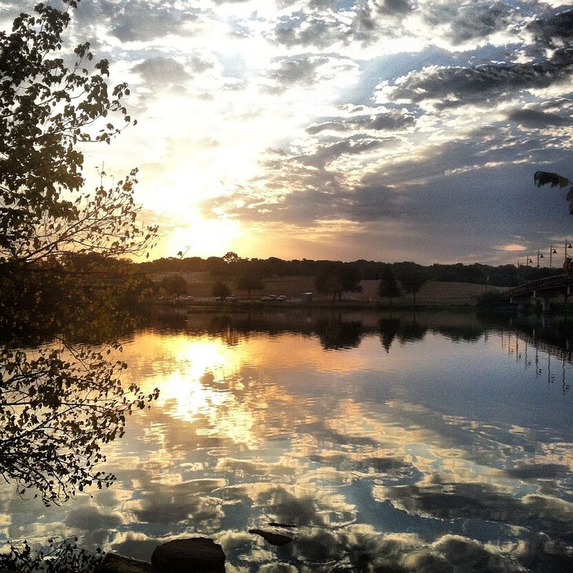 Voters' Choice selection: Gregg Case's early morning sunrise at White Rock Lake.