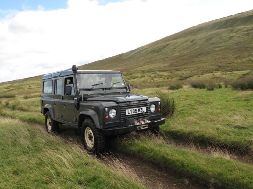 
The manual-shift, right-hand drive Land Rover posed a few challenges.
