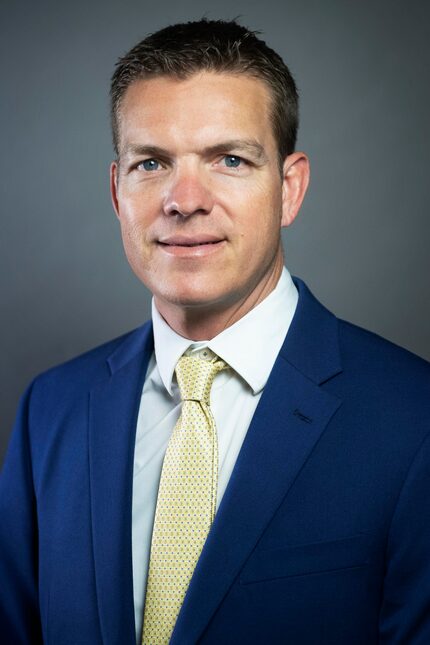 Clint Elsasser poses for a portrait. He recently was named the dean of Mesquite ISD's new...