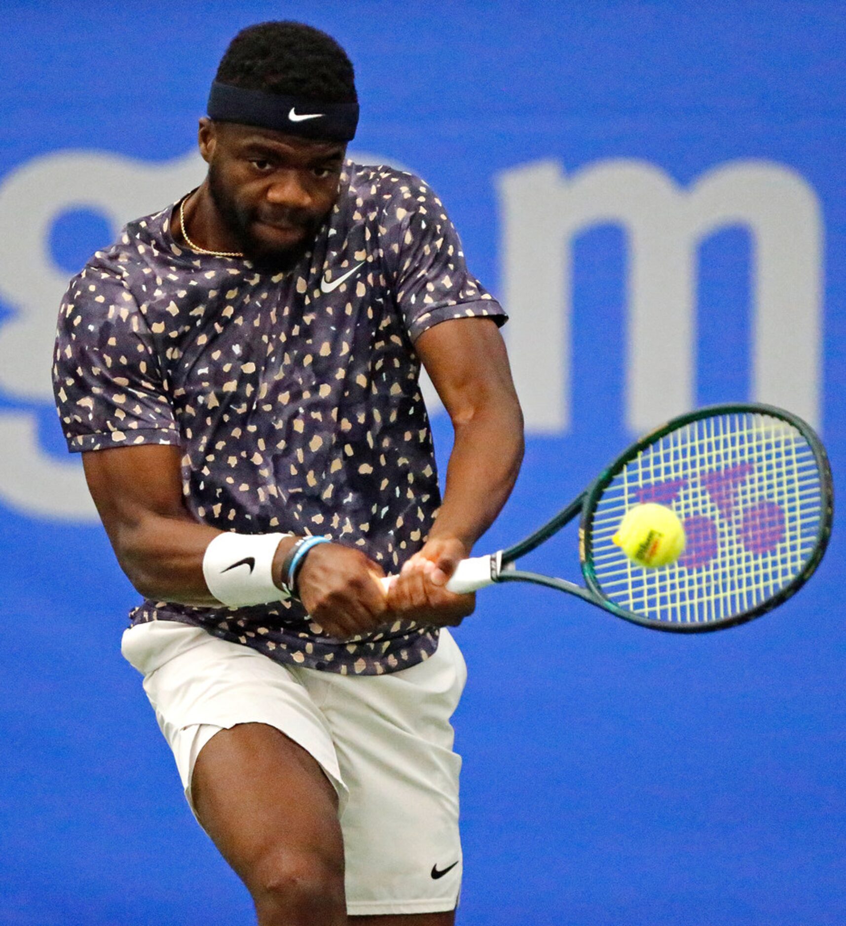 Frances Tiafoe played Denis Kudla in a match during the RBC Tennis Championships of Dallas...