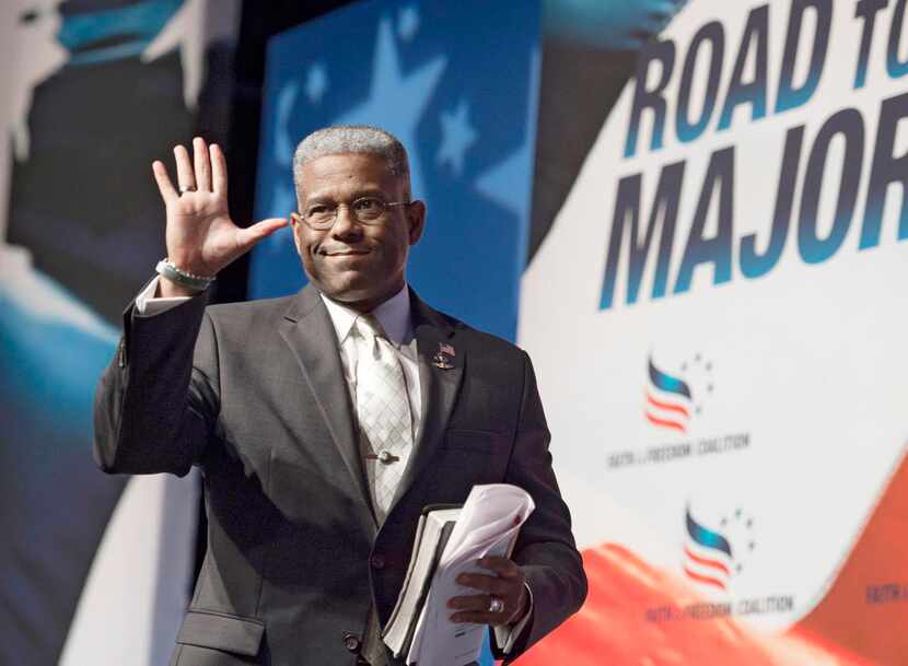 
Former Florida congressman Allen West, seen at a Faith and Freedom Coalition event in June,...