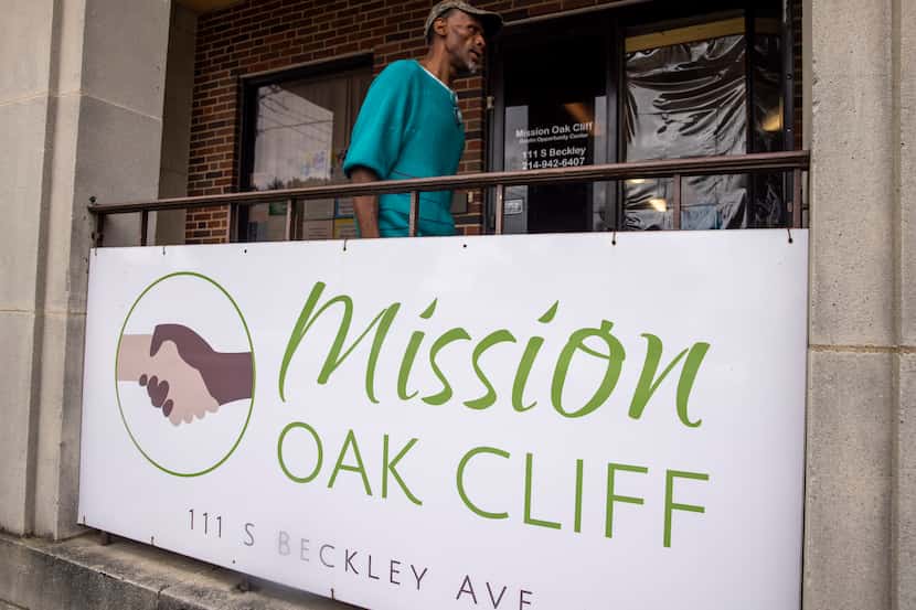 Client Ronnie Walker visits the Mission Oak Cliff location in Dallas on Monday, May 24, 2021.