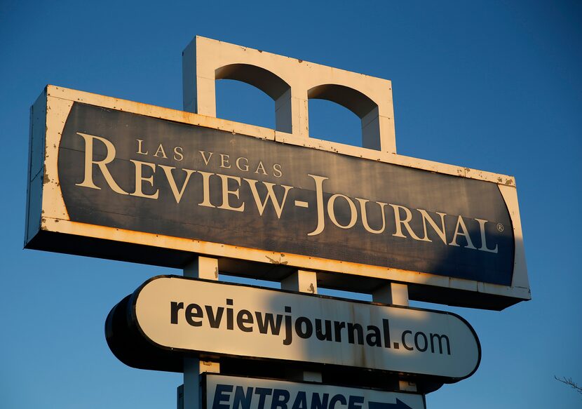 FILE - In this Thursday, Dec. 17, 2015, file photo, an exterior sign for the Las Vegas...