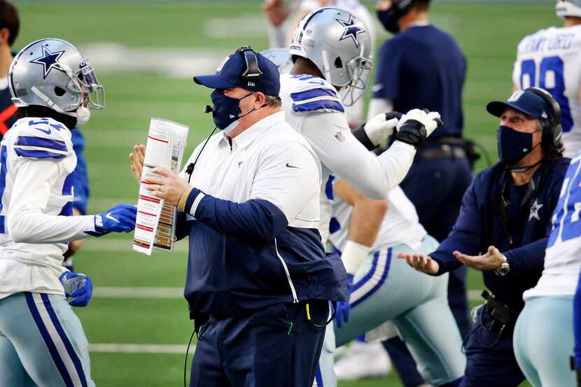 Dallas Cowboys head coach Mike McCarthy congratulated his team on a first quarter turnover...