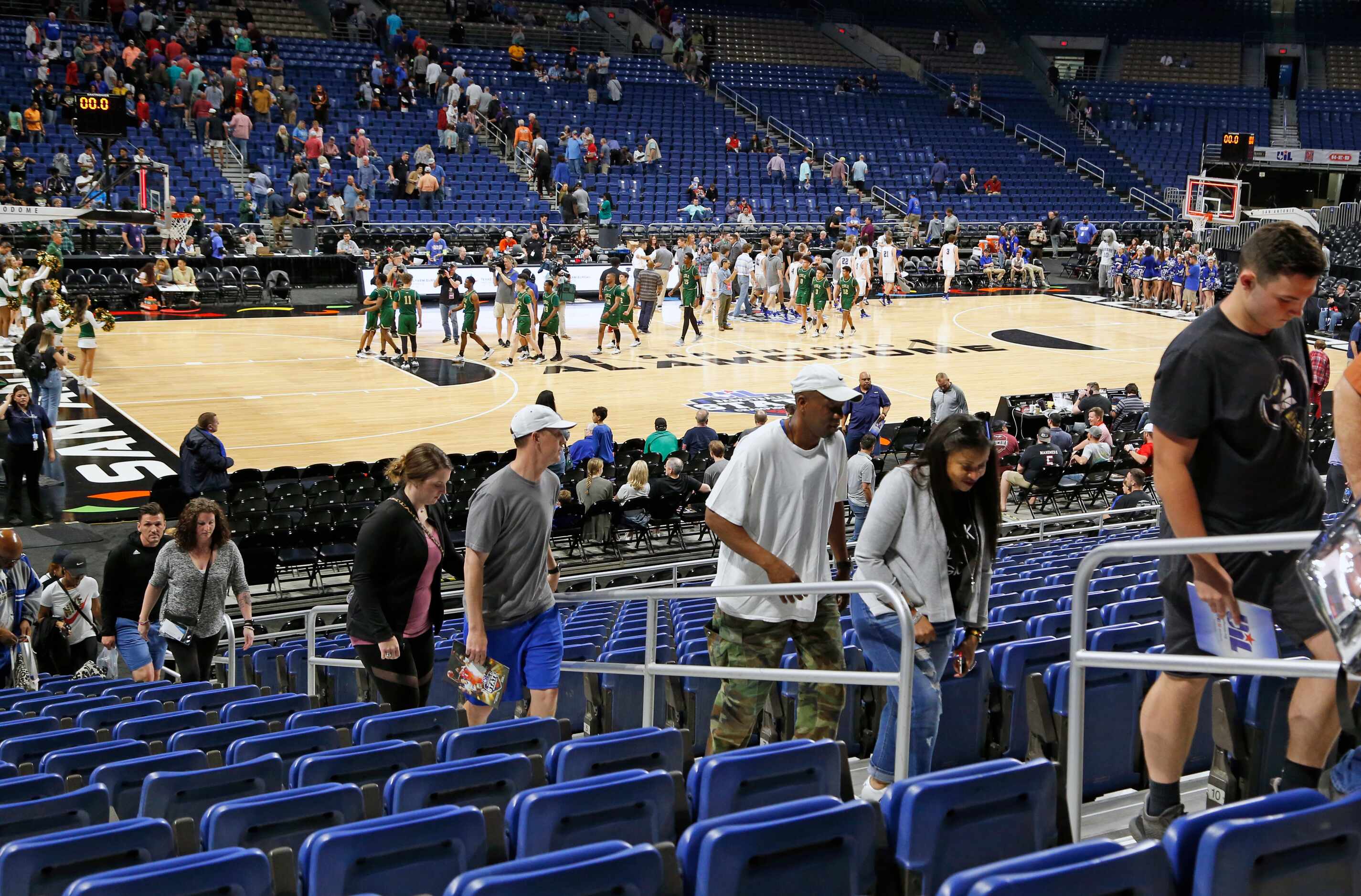 At the conclusion of the Final 3A game, fans depart as the rest of thee tournament was...