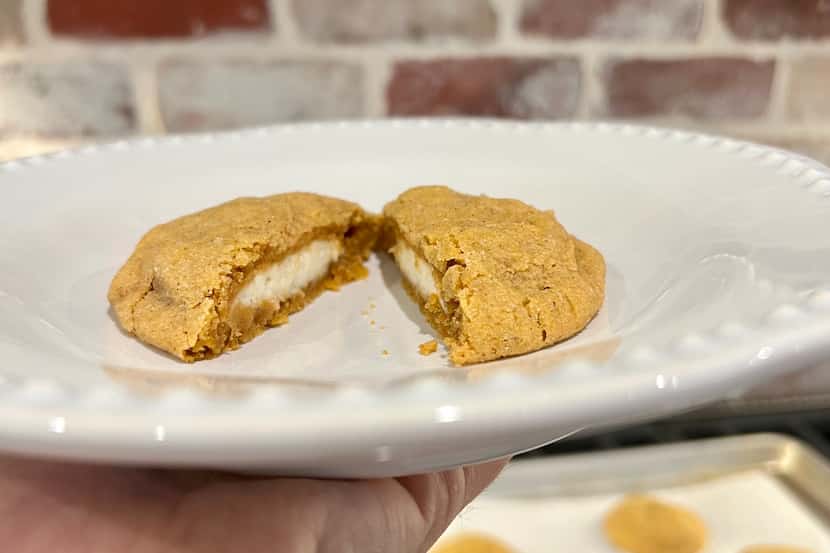 The viral pumpkin cheesecake cookies from In Bloom Bakery.