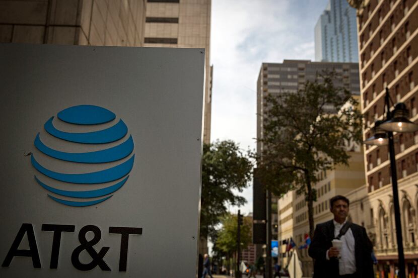 Shot from Commerce Street of AT&T's downtown headquarters Tuesday, October 25, 2016 in...