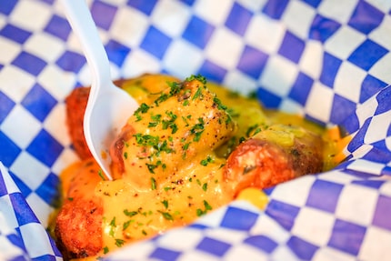 Deep Fried Cheesy Crab Tater Bites were spicy, cheesy and polarizing in our State Fair of...