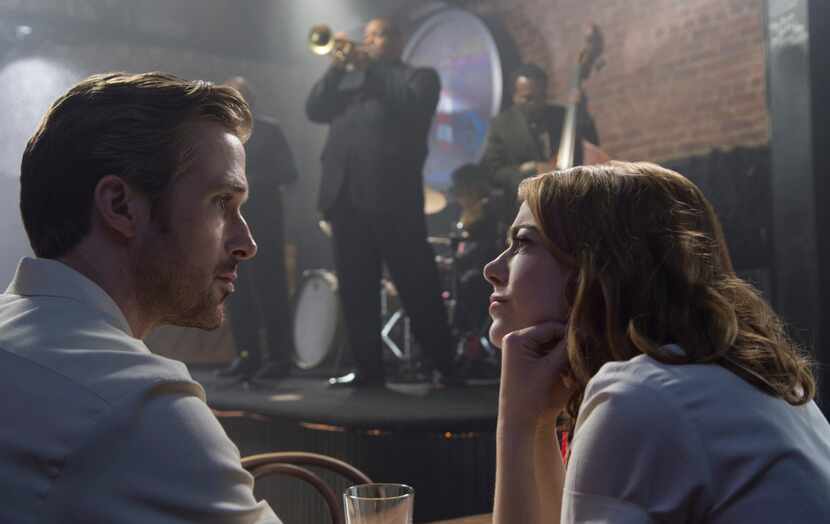 Ryan Gosling portrays a musician and and Emma Stone plays an actress in La La Land. 