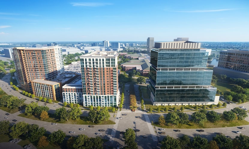 Renderings show concepts for a mixed-use development at The Park at Legacy from Capital...