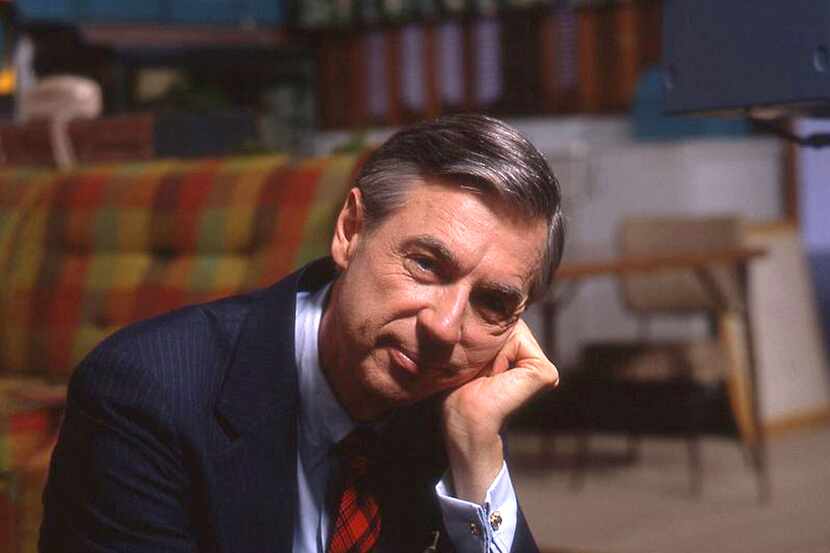 Fred Rogers on the set of his show "Mr. Rogers Neighborhood," from the film "Won't You Be My...