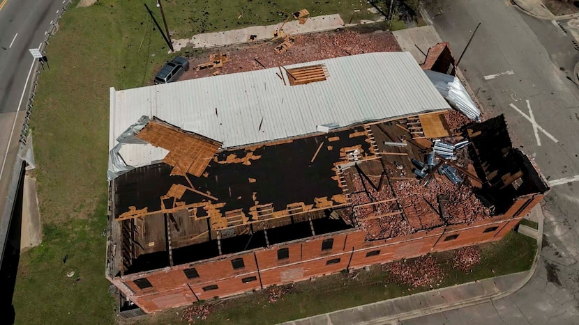 The business Chez What is seen after of Hurricane Helene moved through the area Friday,...