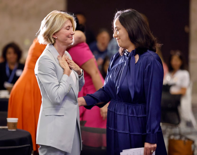 Speakers Julie Johnson, Rochelle Garza, Luci Baines Johnson, Wendy Davis during the Lady...