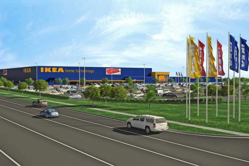 Artist's rendering of the proposed Ikea Grand Prairie.