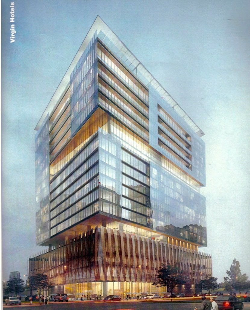 A new Virgin Hotel planned for Dallas' Design District will include 150 apartments on top.