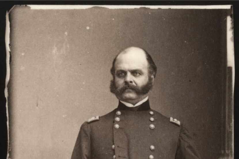 Union Gen. Ambrose E. Burnside posed for photographer Mathew Brady in 1862, during the...