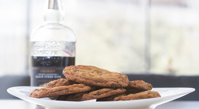 Chocolate chip cookies are made with at Bullion restaurant in Dallas.