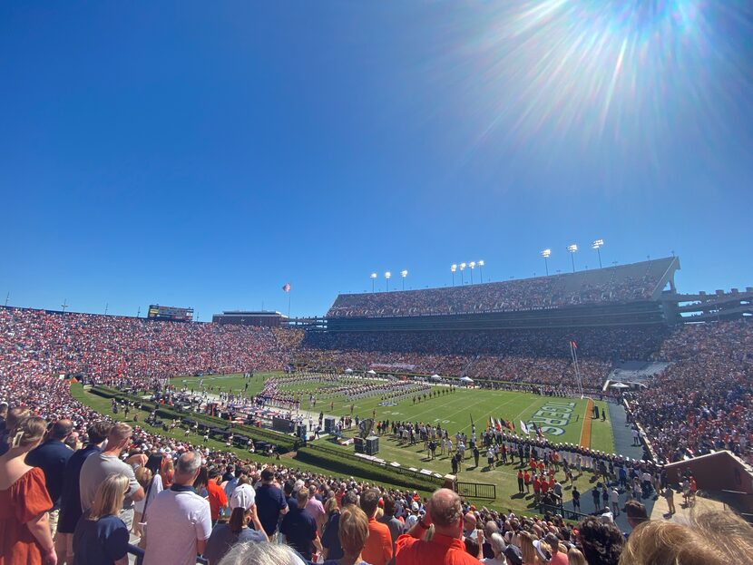 Jordan-Hare Stadium was packed for the Auburn game against Missouri, which Auburn won 17-14...