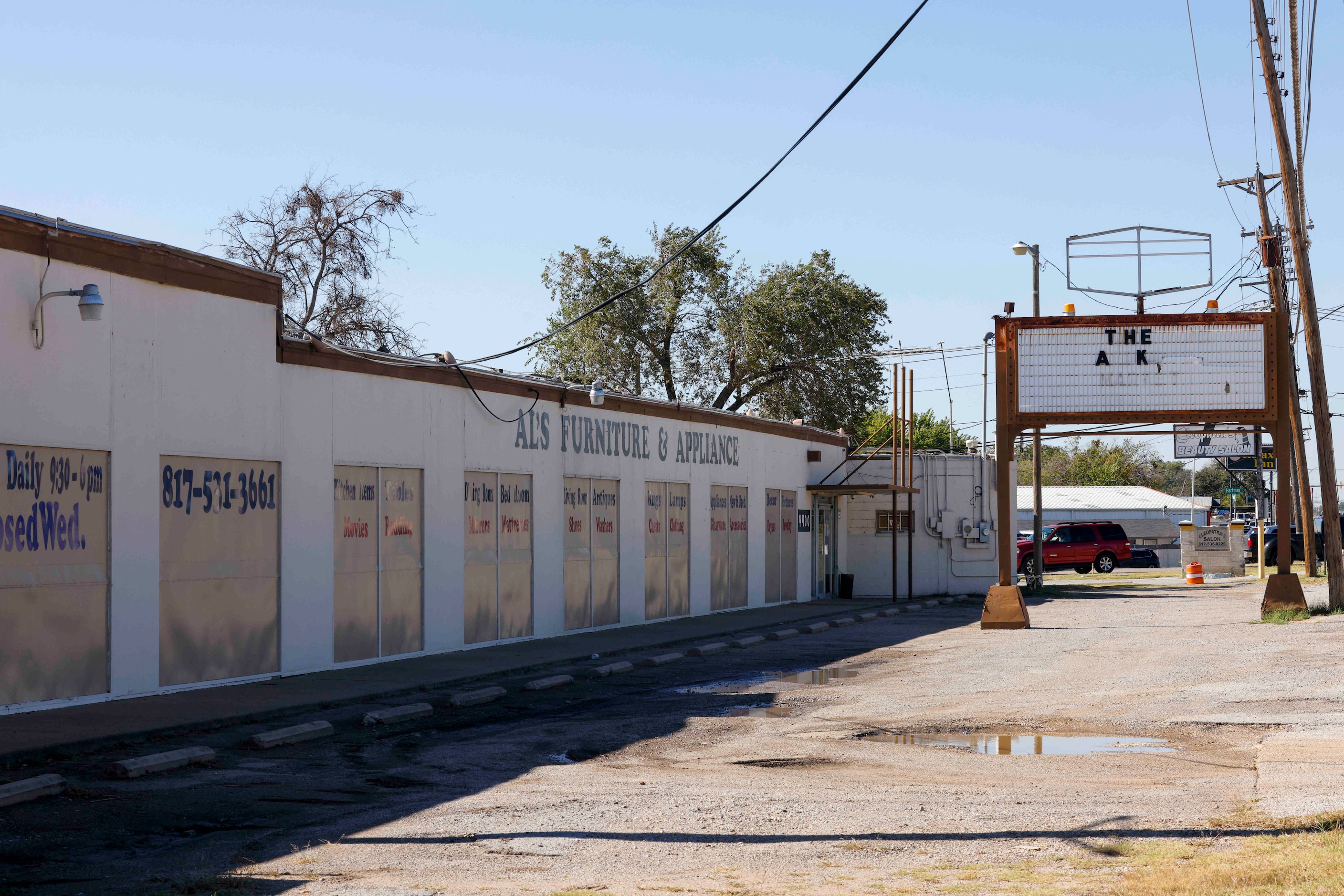 Al's Furniture & Flea Market pictured along Mansfield Highway in Forest Hill, Texas,...