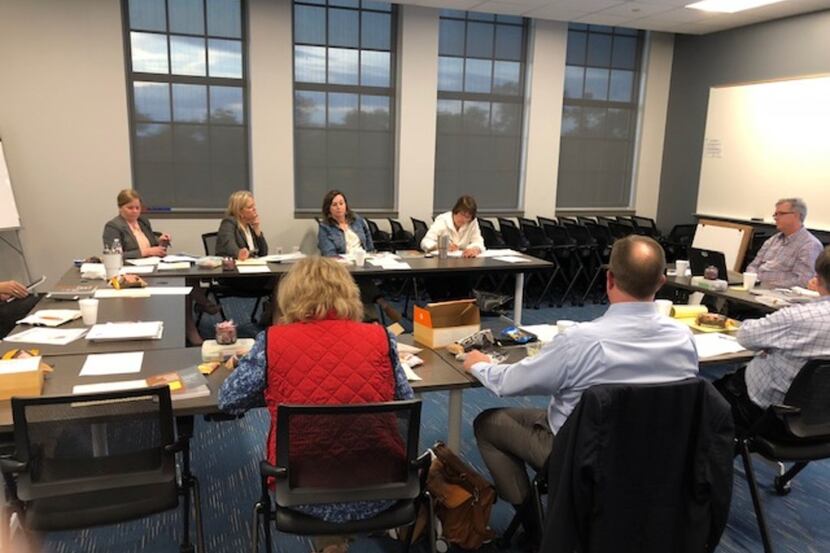 Richardson ISD board members, shown in a public work session last year, were accused by a...